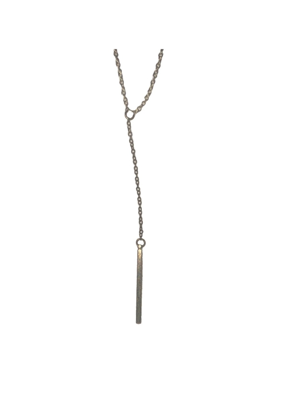 Sterling Silver Y-Style Bar Pendant Necklace